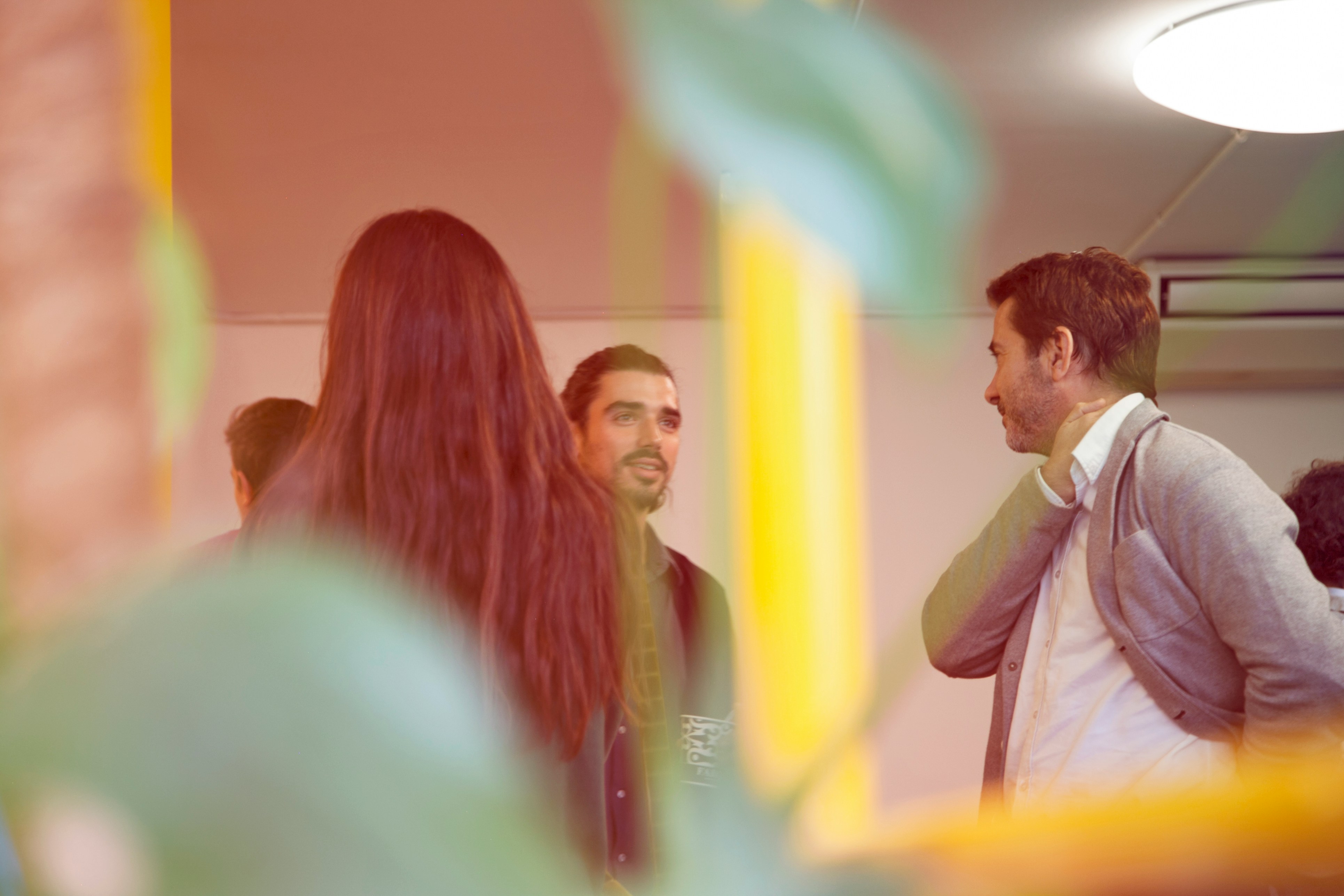 People mingling.