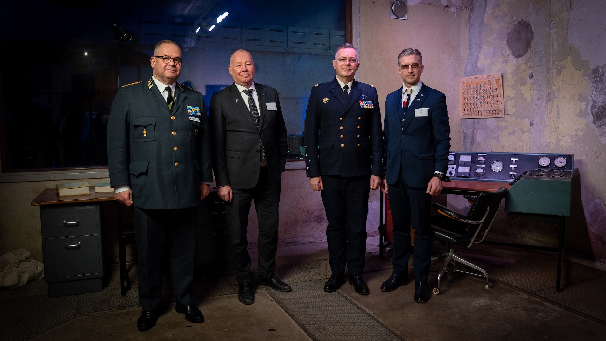General Michael Claesson, Anders Söderholm, Admiral Pierre Vandier, and David Olgart 