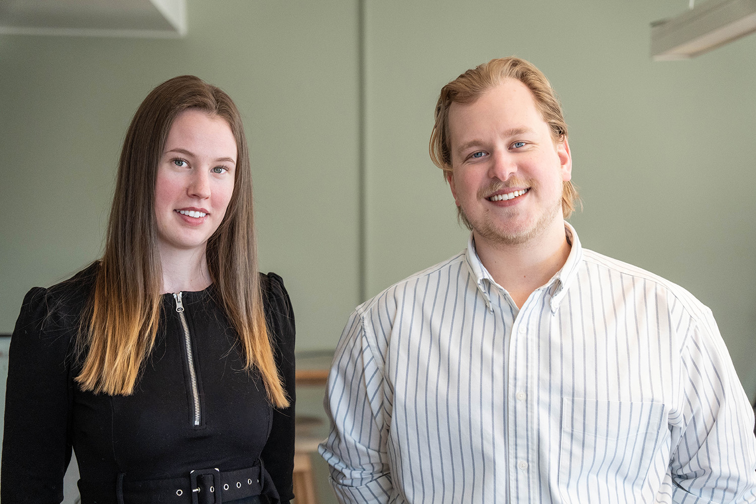 Emma Lenndelius och Harald Reinholdt på Cybercampus.